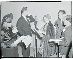 Actors Around Microphone