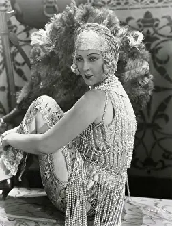 Outfit Prints: Actress Anita Garvin Wearing Beaded Outfit