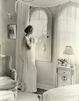 Negligee Prints: Actress Anita Louise in Bedroom