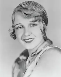 Actress Anita Page Posing in Knit Hat