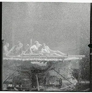 Actress Arlene Dahl Filming a Scene