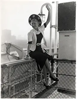 Actress Arriving Aboard S.S. Queen Mary