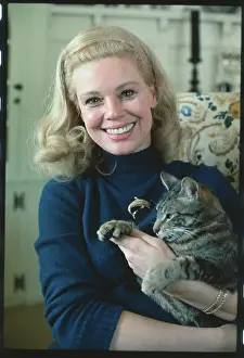 Actress Betsy Palmer and Her Cat