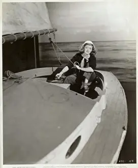 Actress Bette Davis in Boat Scene of A Stolen Life
