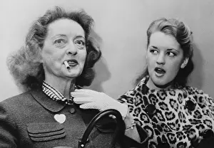 Hyman Prints: Actress Bette Davis With Daughter Barbara at Court Hearing