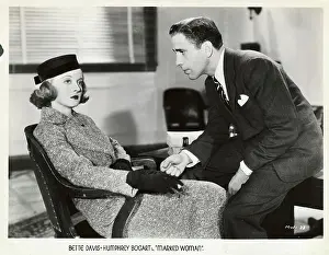 Actress Bette Davis and Humphrey Bogart in Scene of Marked Woman