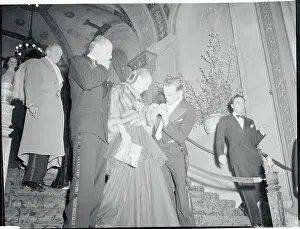 Actress Bette Davis and Husband at Academy Dinner Event With Friend