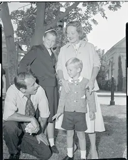 Actress Bette Davis With Husband and Daughter