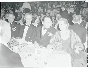 Actress Bette Davis With Military Friends at Awards Dinner