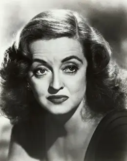 Actress Bette Davis With Pensive Facial Expression