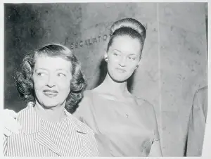 Actress Bette Davis Posing With Daughter Barbara Merrill