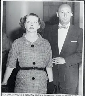 Portland Prints: Actress Bette Davis Standing Alongside Her Lawyer During Hearing