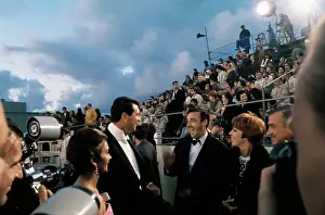 Actress Carol Burnett with Jim Nabors and Rock Hudson