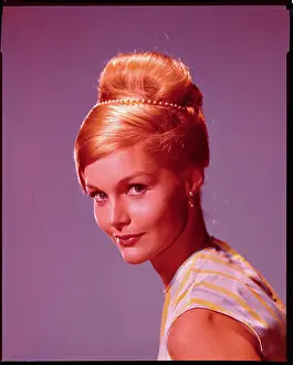 Purple Background Prints: Actress Carol Lynley