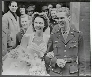 Actress Carole Landis and TC Wallace After Wedding