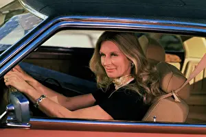 Actress Cloris Leachman Driving a Car