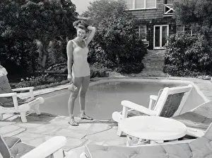 Actress Esther Williams at Her Swimming Pool