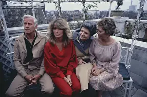 Actress Farrah Fawcett with Her Family