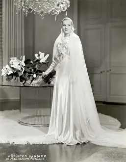 Actress Frances Farmer Wearing a Wedding Dress