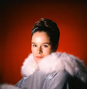 Actress Geraldine Chaplin Posing on Red Set