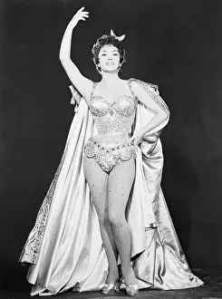 Actress Gina Lollobrigida Posing in Revealing Dress