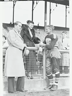 Actress Gloria Stuart Conversing with Friends at Sporting Event