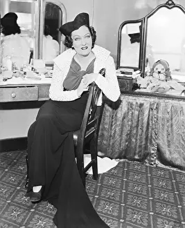 Dressing Room Prints: Actress Gloria Swanson in Dressing Room