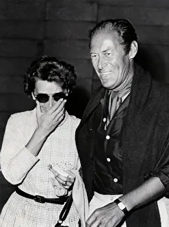 Candid Prints: Actress Greta Garbo with Actor Rex Harrison