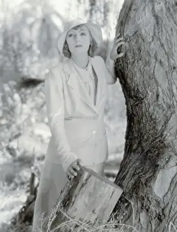 Caution Prints: Actress Greta Garbo in Outdoor Scene