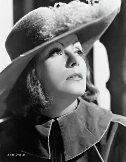 Actress Greta Garbo Posing in Hat