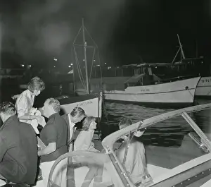 Actress Greta Garbo on Yacht with Admirers