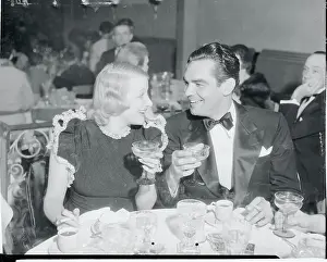 Actress Greta Nissen and Husband Weldon Heyburn Dining