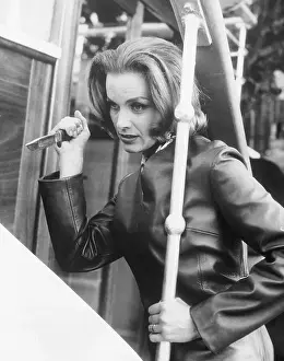 The Avengers 1961 Tv Show Prints: Actress Honor Blackman Holding a Knife