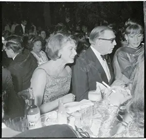 Actress Ingrid Bergman Sitting at Table at Nightclub Event