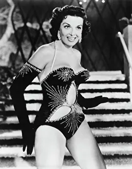 Prints of Actress Jane Russell in a scene from the film Gentlemen Prefer Blondes, Hollywood, California, 1953. (Photo by Underwood Archives/Getty Images) Hollywood's Sultry Siren – A Photographic Tribute: Actress Jane Russell