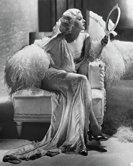 Actress Jean Harlow at Vanity Table
