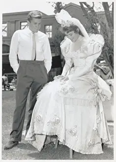 Actress Jill Saint John and Lance Reventlow on Filming Set Lawn