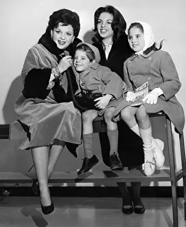 Parenthood Prints: Actress Judy Garland Posing with Her Children