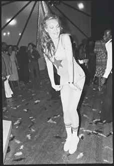 Actress Julie Newmar Posing on Dance Floor