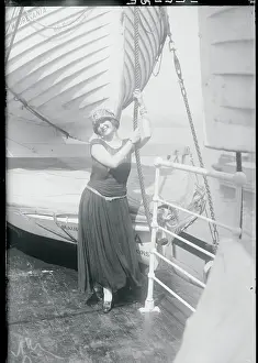 Actress Lilyan Tashman Posing on Ship Deck