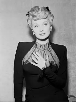 Prints of (Original Caption). Lucille Ball, who was currently starring in MGM's Meet The People, was married to Desi Arnaz, who was later in the Army Behind the Laughter: Lucille Ball's Unseen Moments: Actress Lucille Ball Posing in Her Engagement Ring