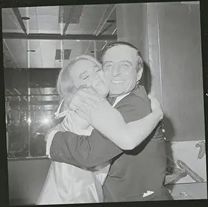 Actress Madeline Kahn Hugging Leonard Sillman
