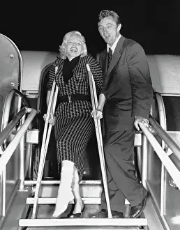 Actress Marilyn Monroe with Actor Robert Mitchum