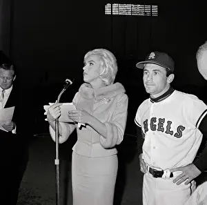 Actress Marilyn Monroe with Baseball Player Alabie Pearson