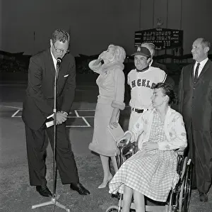Actress Marilyn Monroe with Baseball Player Alabie Pearson
