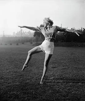 Actress Marilyn Monroe Exercising