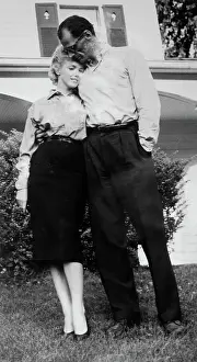 Actress Marilyn Monroe and Playwright Arthur Miller Poses For a Picture