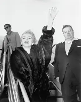Actress Marilyn Monroe Waving to Crowd