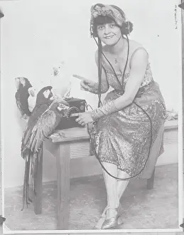 Actress Marion Merle with Birds