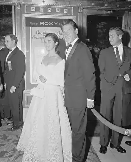 Screenwriter Prints: Actress Marisa Pavan and Husband Arriving at Premiere